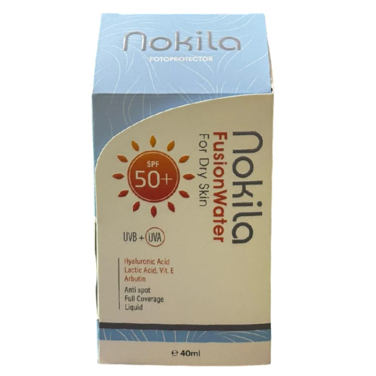کرم ضد آفتاب نوکیلا nokila مناسب پوست خشک با spf +50 حجم 40 میل