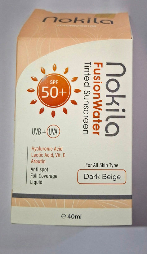 ضدآفتاب رنگی نوکیلا مدل فیوژنواتر (Nokila FusionWater) SPF 50
